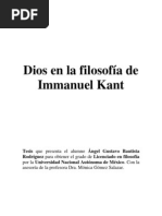 Dios en la filosofía de Immanuel Kant