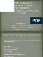 Study On Durability & Properties of High Performance