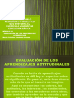 Evaluación de Los Aprendizajes Actitudinales