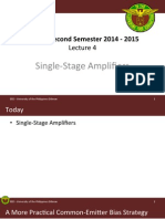 Single - Stage Amplifiers: EEE 51: Second Semester 2014 - 2015