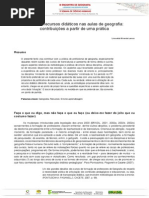Usos de Recursos Didaticos Nas Aulas de Geografia