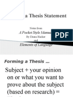 Writing A Thesis Statement
