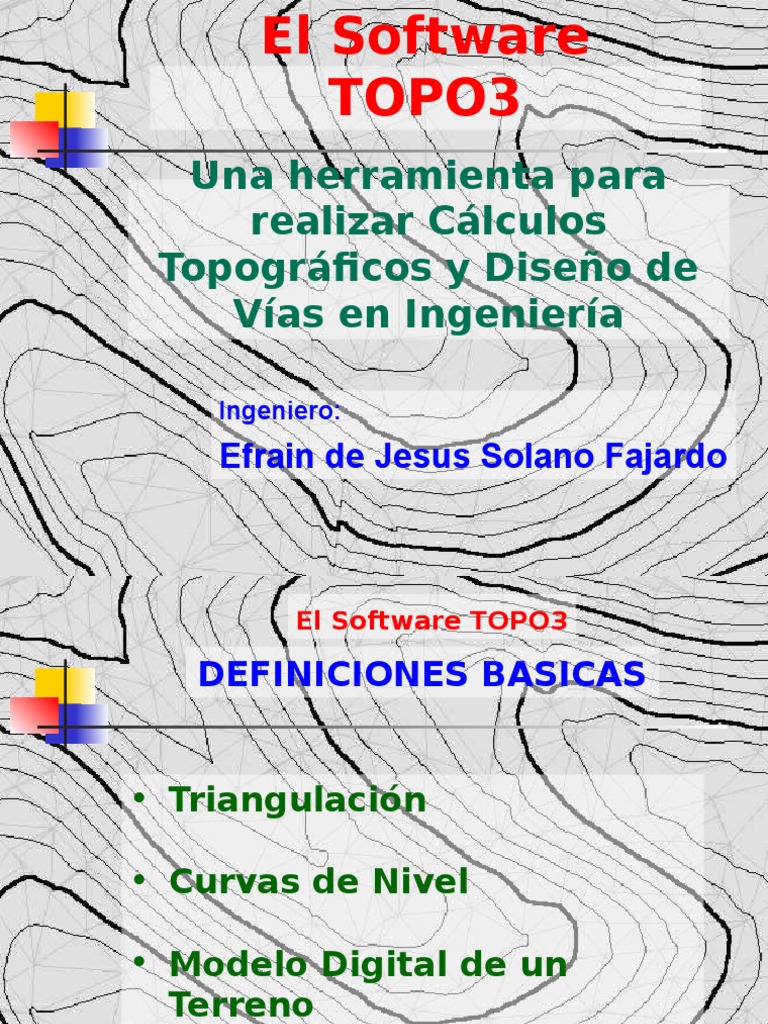 El Software TOPO3, Una Herramienta para Realizar | PDF | Topografía | Curva