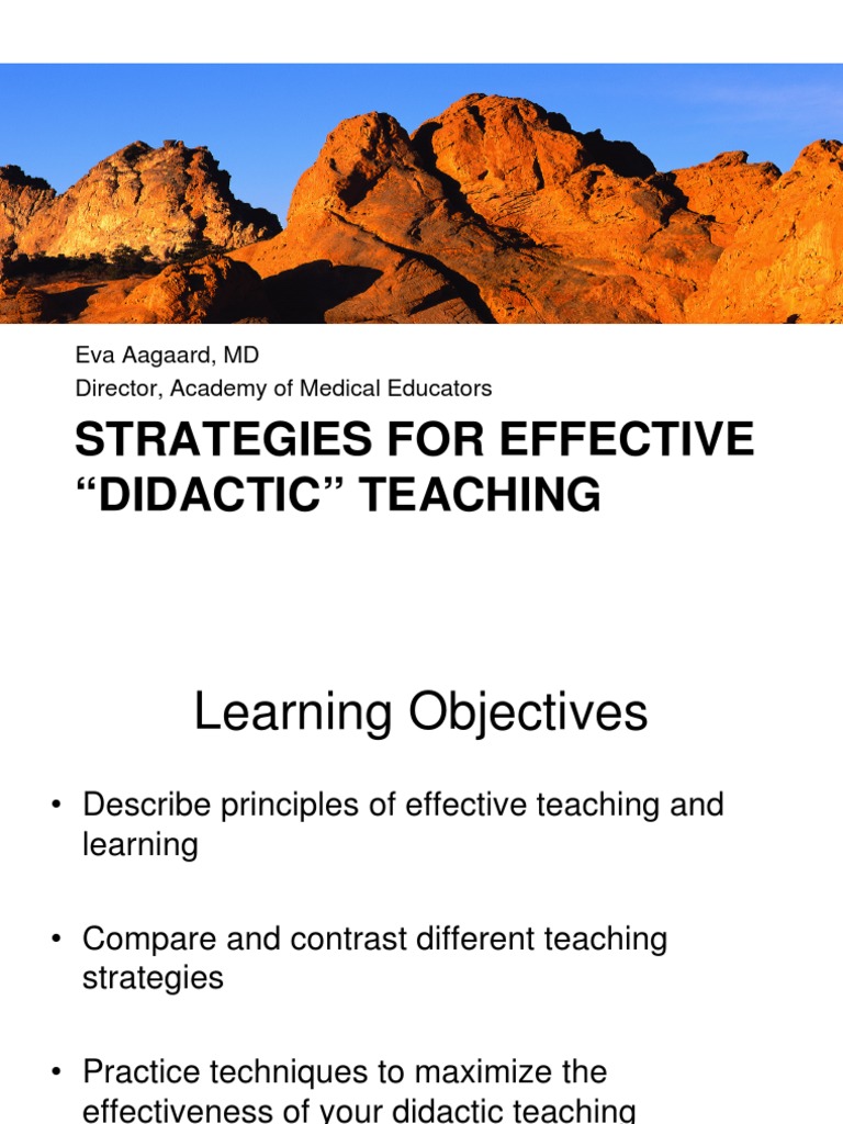 Didactic Teaching | Teaching Method | Lecture