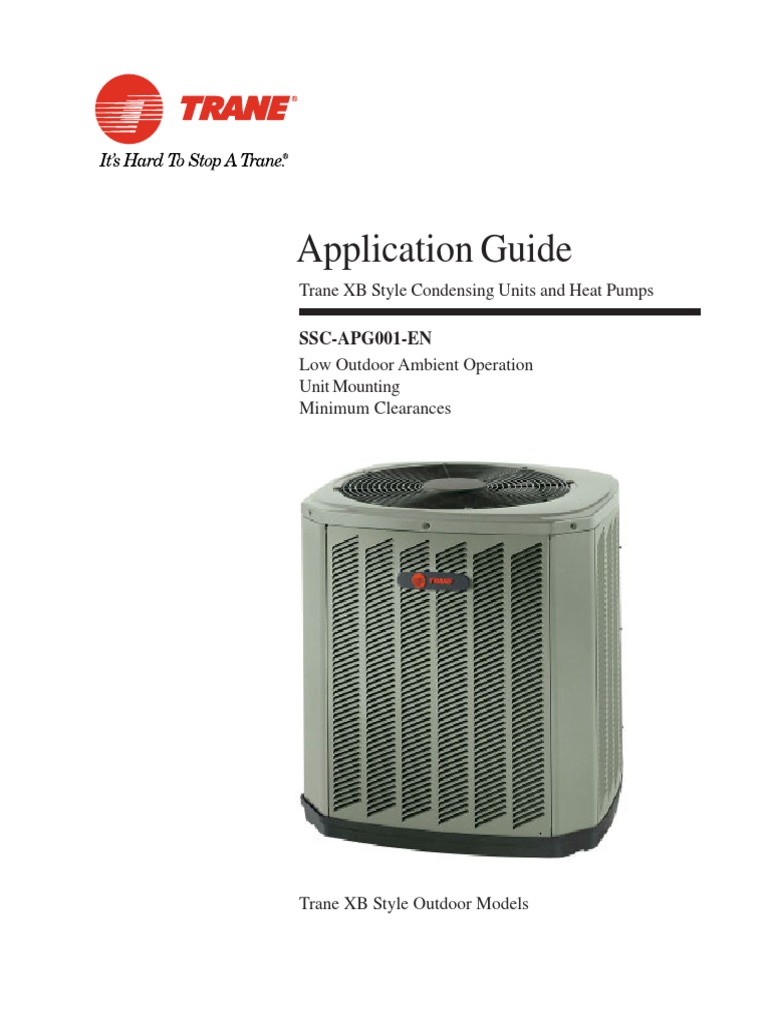 Trane XB Series Application Guide | PDF | Air Conditioning | Heat Pump