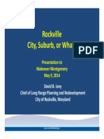 Rockville City, Suburb, or What?: Presentation To Makeover Montgomery May 9, 2014