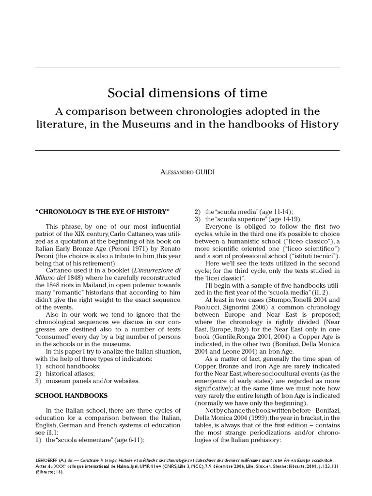 Social Dimensions of Chronology in Italy | PDF | Bronze Age | Bronze