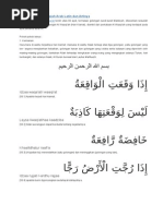 Bacaan Surat Al Waqiah Arab Latin Dan Artinya