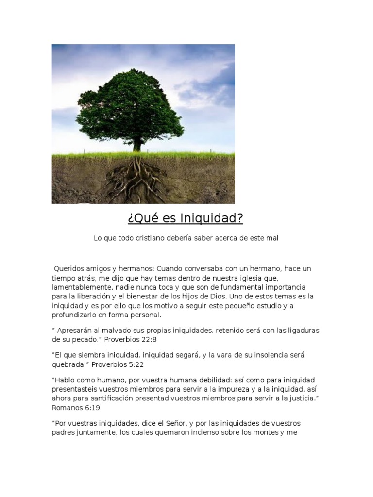 Qué Es Iniquidad | PDF | Pecado | Oración