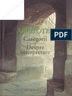 Aristotel - Categorii, Despre Interpretare (Humanitas)
