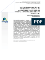 ANÁLISE DAS CONDIÇÕES de Trabalho em Central de Materail