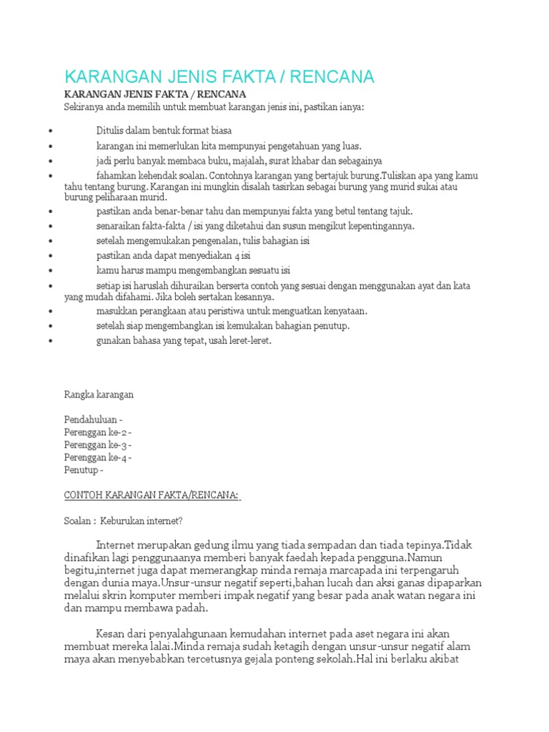 Karangan Jenis Fakta Pdf