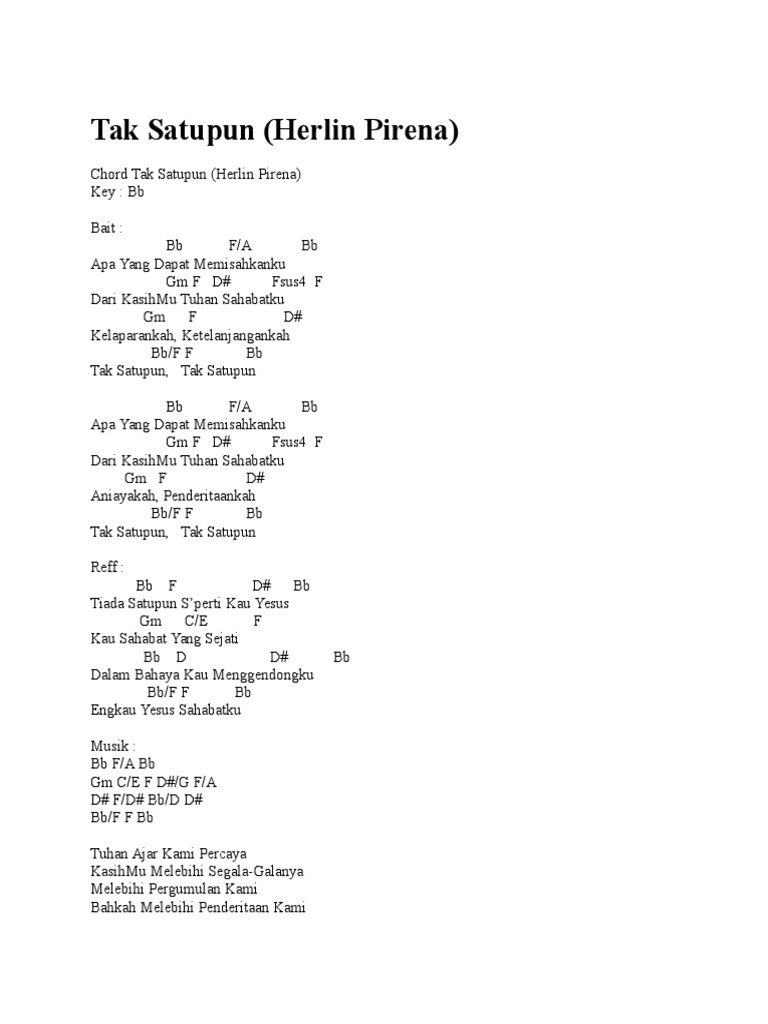 Tak Satupun Oleh Herlin Pirena