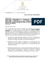 Oficio Circular 0103-Se-2014 Departamentales, Distritales y Publico en General