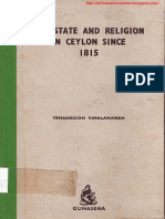 The State and Religion in Ceylon Since 1815