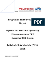 Report Exit Survey DIS 2012 Dep