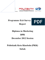 Report Exit Survey DIS 2012 DPR