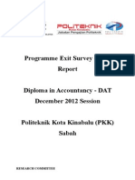 Report Exit Survey DIS 2012 Dat