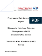 Report Exit Survey DIS 2012 DHK
