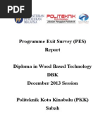 Programme Exit Survey (PES) DIS 2013 Session (DBK)