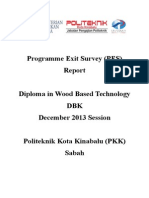 Programme Exit Survey (PES) DIS 2013 Session (DBK)