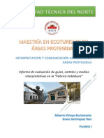 2014 - 07 - 26 - Informe de Trabajo de Campo - Fabrica Imbabura - Dominguez G - Ortega R