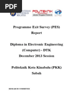 Programme Exit Survey (PES) DIS 2013 Session (DTK) V1