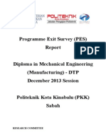 Programme Exit Survey (PES) DIS 2013 Session (DTP) V1
