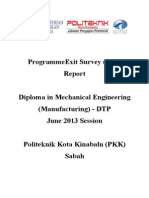 Programme Exit Survey (PES)-DTP JUNE 2013