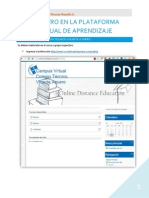 Registro en La Plataforma Virtual de Aprendizaje