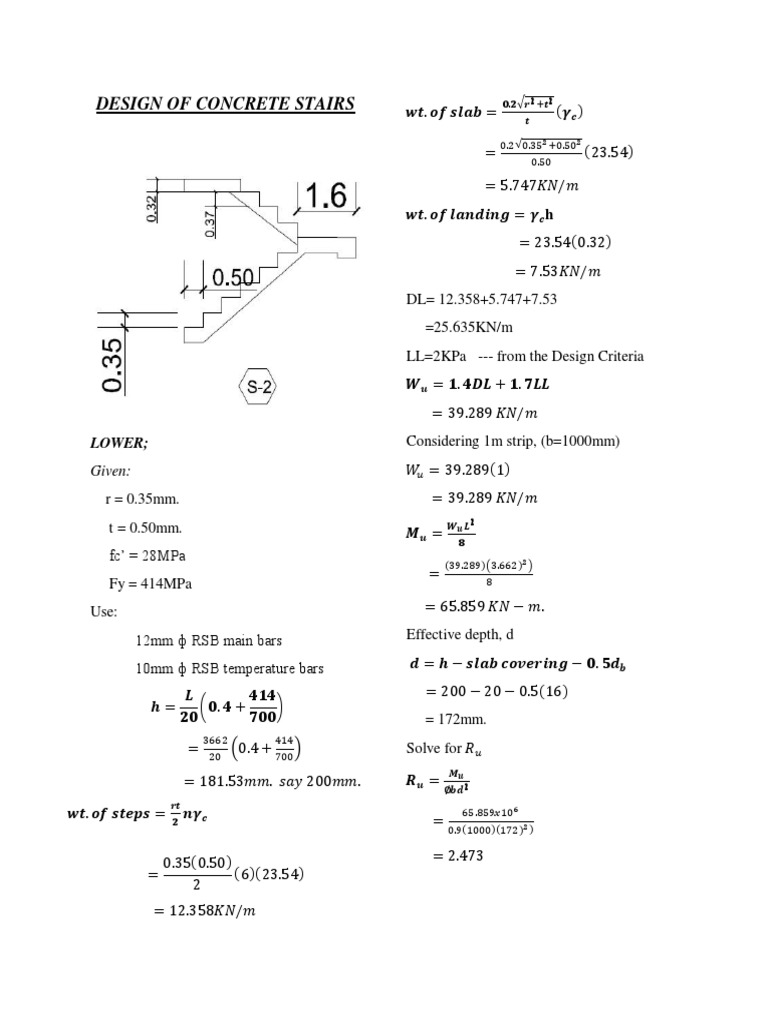 Design Of Concrete Stairs PDF