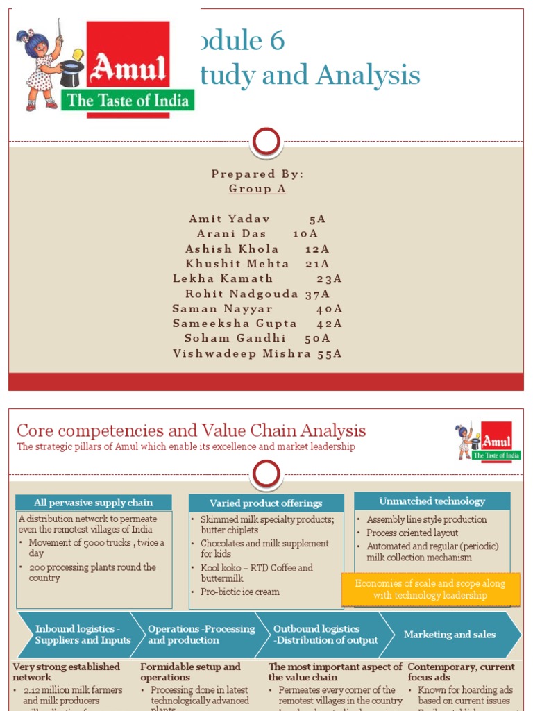 Amul's Strategic Value Chain Analysis | PDF | Strategic Management | Brand