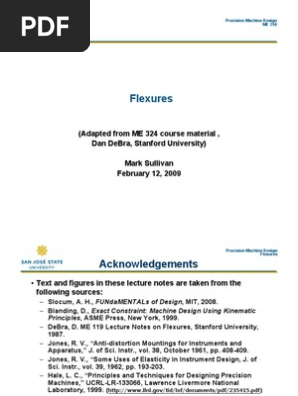 箱2 05 Flexures Sullivan Sp09 | PDF | Machine (Mechanical) | Bending
