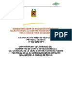 Bases Estándar de Adjudicación Directa Selectiva para La Contratación de Servicios O para Consultoría en General