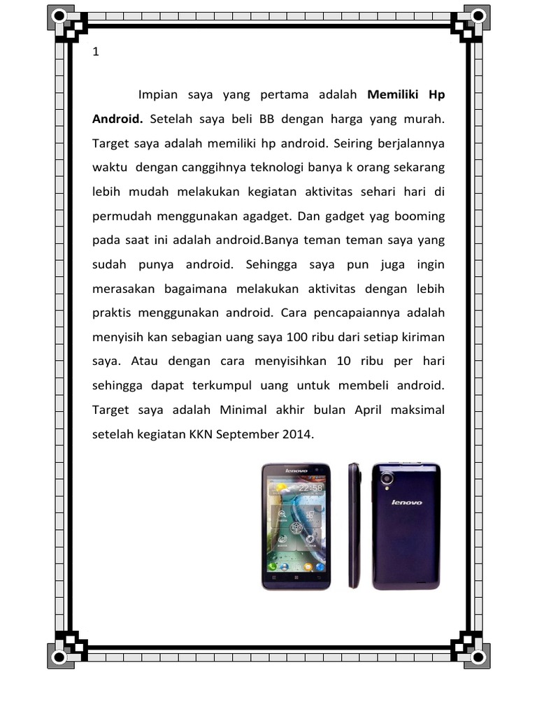 Contoh Dream Book Kewirausahaan