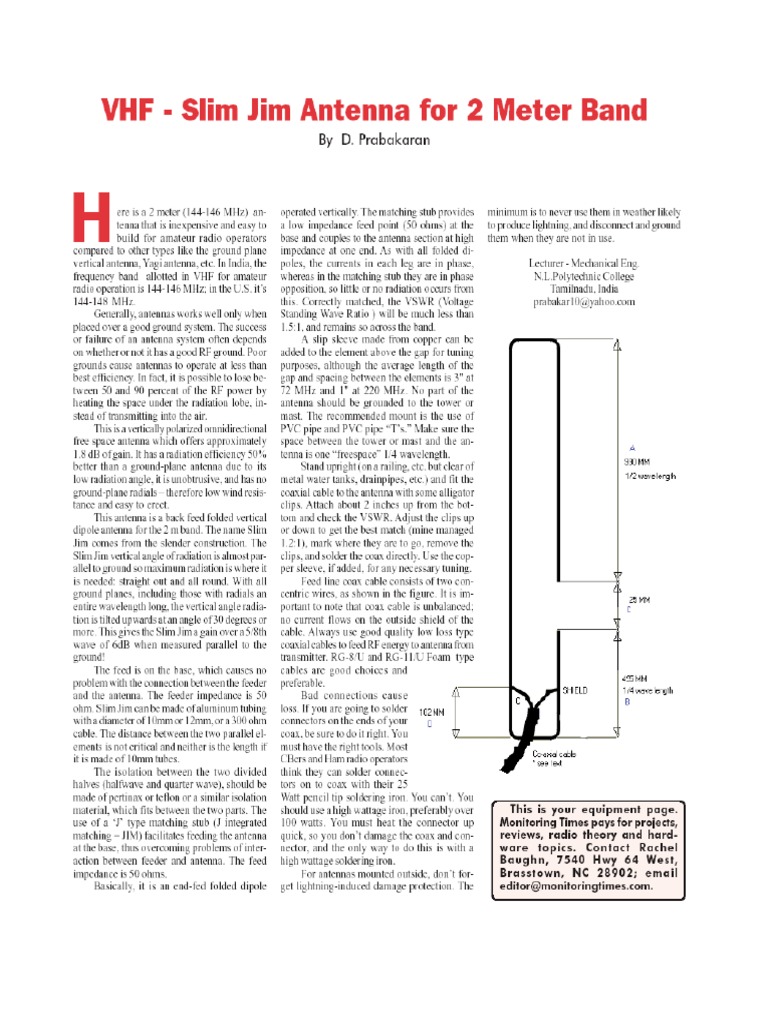 Slim Jim Antenna 2m PDF