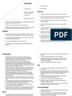 Selective Overview of Year 4 Curriculum