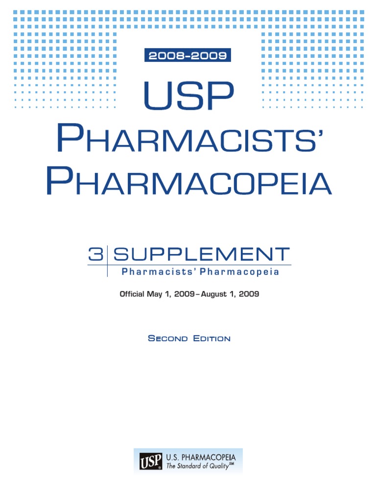 Usp 2008 P 2 Supplement 3 | PDF | Federal Food | Food And Drug ...