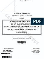Etude de la rentabilité de la clientèle privée par la méthode ABC ABM  cas de la Société Générale de Banques au Sénégal