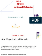 Introduction To OB: Tanmay.B