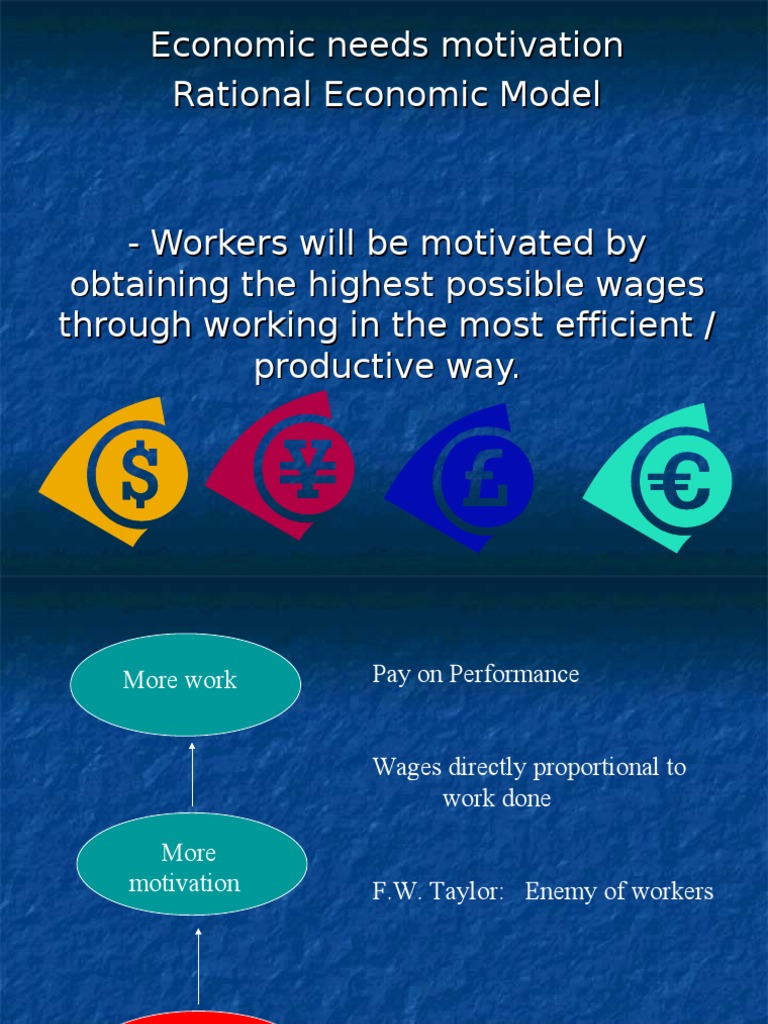 Economic Needs Motivation Rational Economic Model | PDF