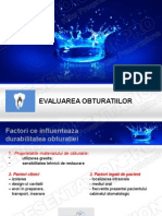 EVALUAREA OBTURATIILOR