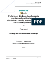 Preliminary Study On The Electronic Provision of Certificates and Attestations Usually Required in Public Procurement Procedures