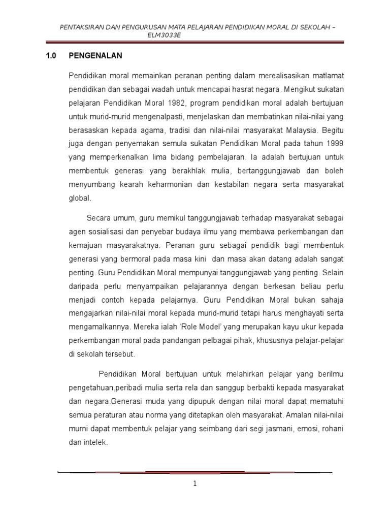 Tugasan Moral Pdf