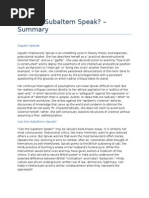 Download Can the Subaltern Speak- Summary by packul SN257525184 doc pdf