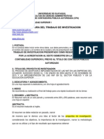 Estructura Del Trabajo de Investigacion 2do. Parcial 5-21 Contab. Sup II.