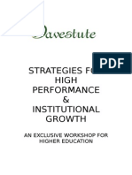 Strategies For High Performance & Institutional Growth: An Exclusive Workshop For Higher Education