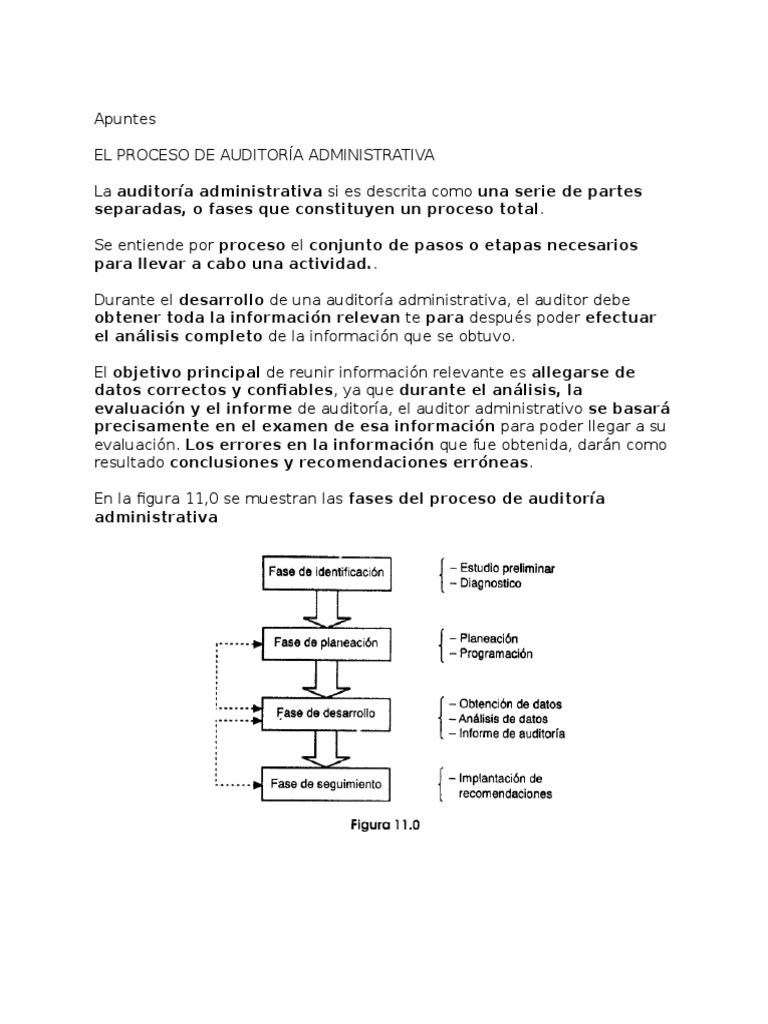 Proceso de Auditoría Administrativa | PDF | Auditoría financiera ...