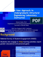 A New Approach To Undergraduate Structural Engineering Laboratory Instruction