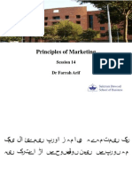 Principles of Marketing: Session 14 DR Farrah Arif